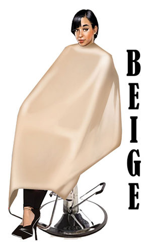 V-Cut Disposable Plastic Capes - Beige