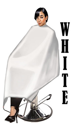 V-Cut Disposable Plastic Capes - White